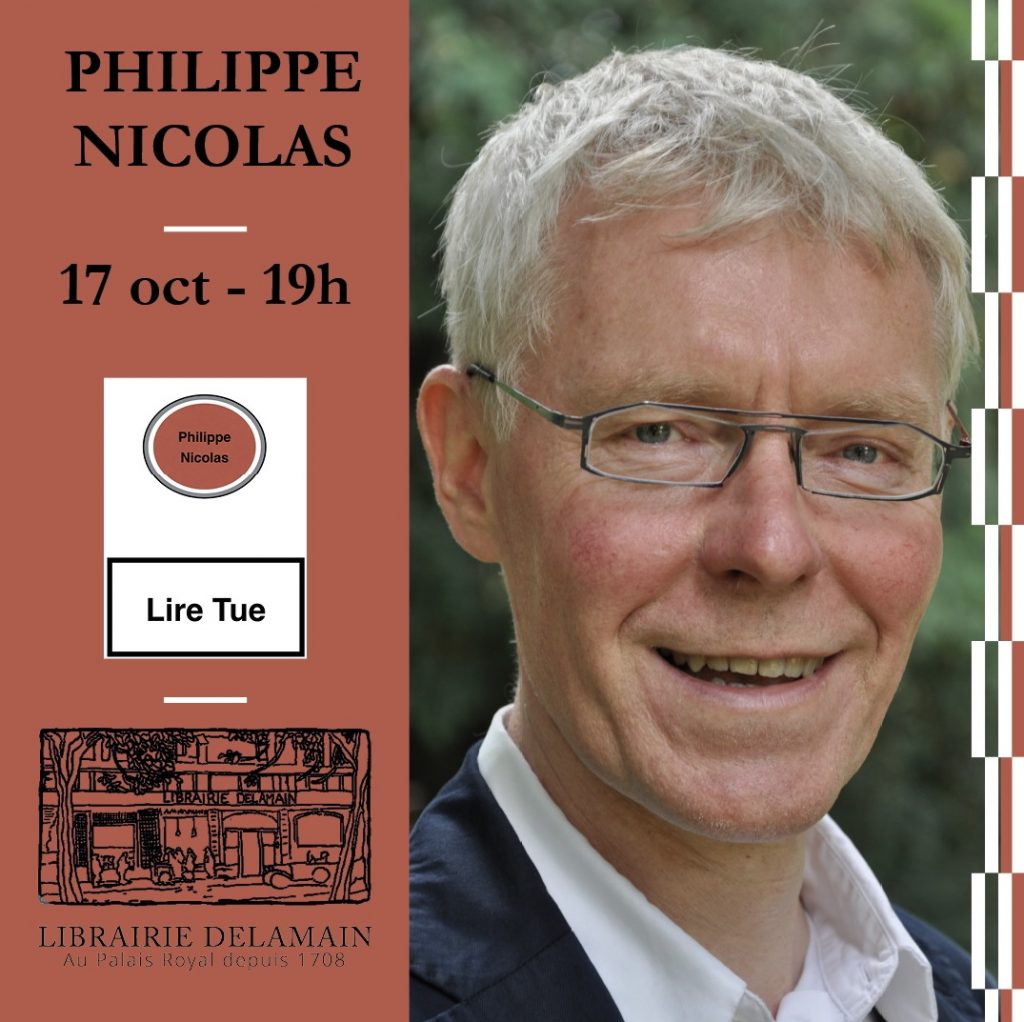 Dédicace de Lire Tue par Philippe Nicolas à la librairie Delamain