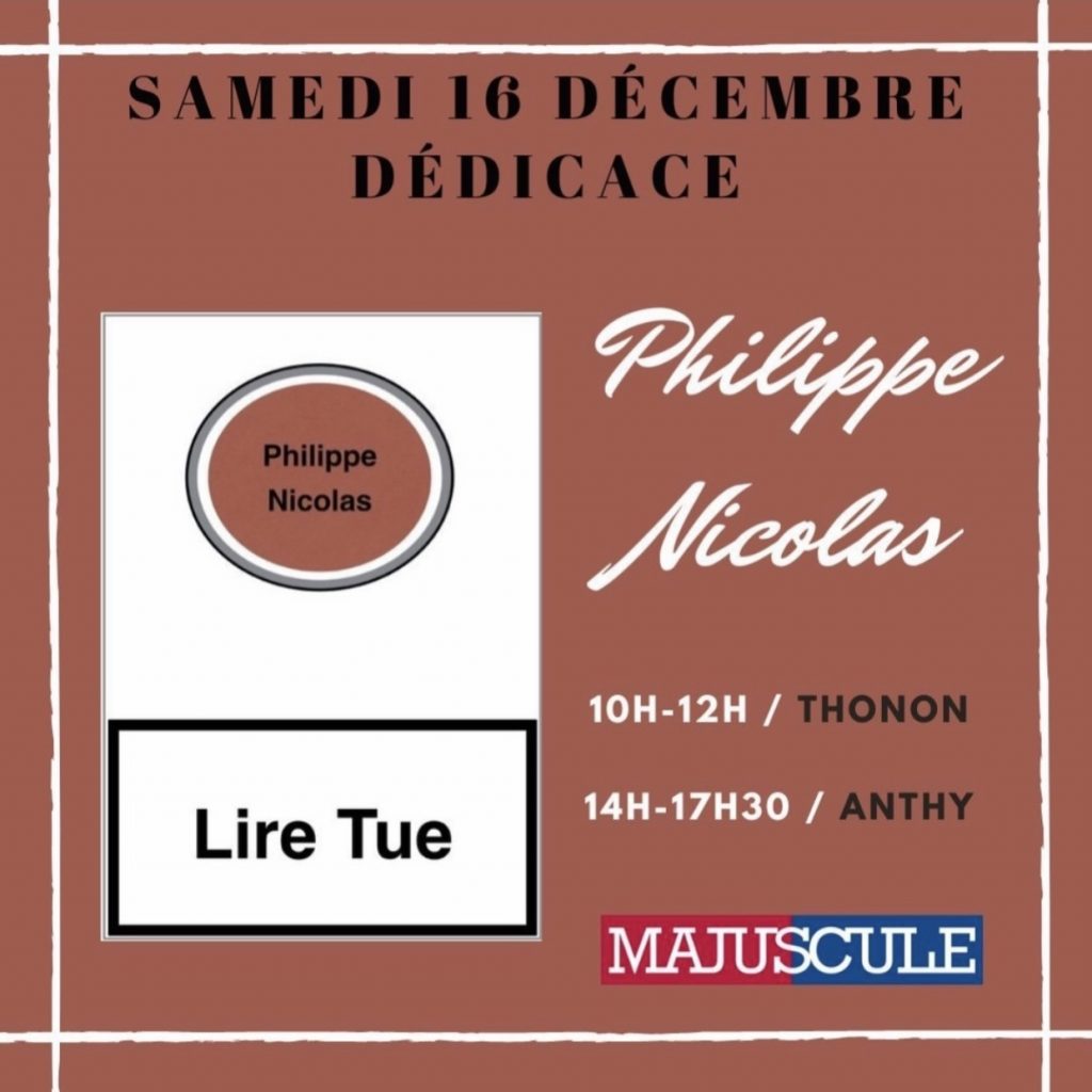 Librairie Majuscule Thonon-les-Bains et Anthy dédicace de Philippe Nicolas