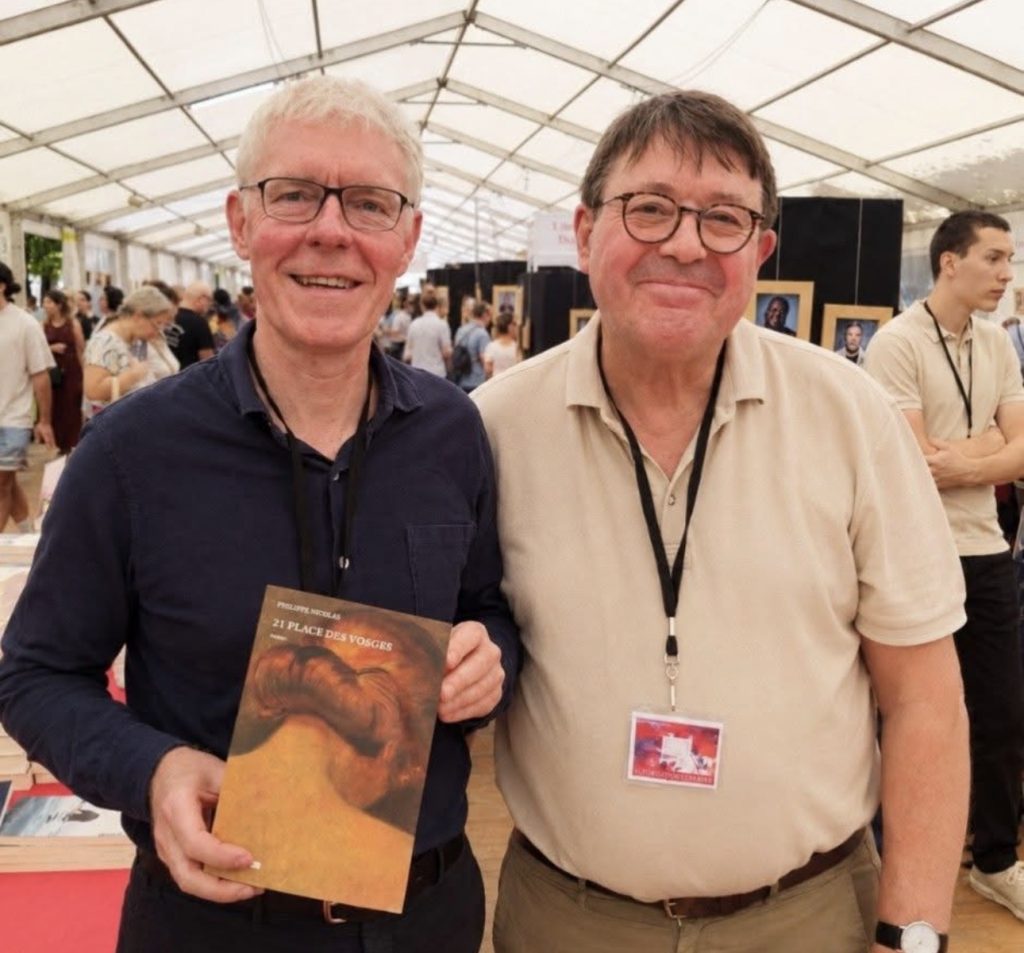 Philippe Nicolas et la librairie Didier Cohen 21 Place des Vosges Le Livre sur la Place